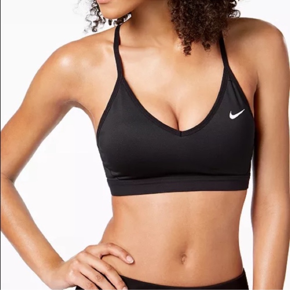 NWT 🧘🏻‍♀️🏃‍♀️⛹️‍♀️ BLACK NIKE RAZORBACK “INDY PLUS” DRI-FIT PADDED SPORTS BRA 1X - Picture 3 of 10
